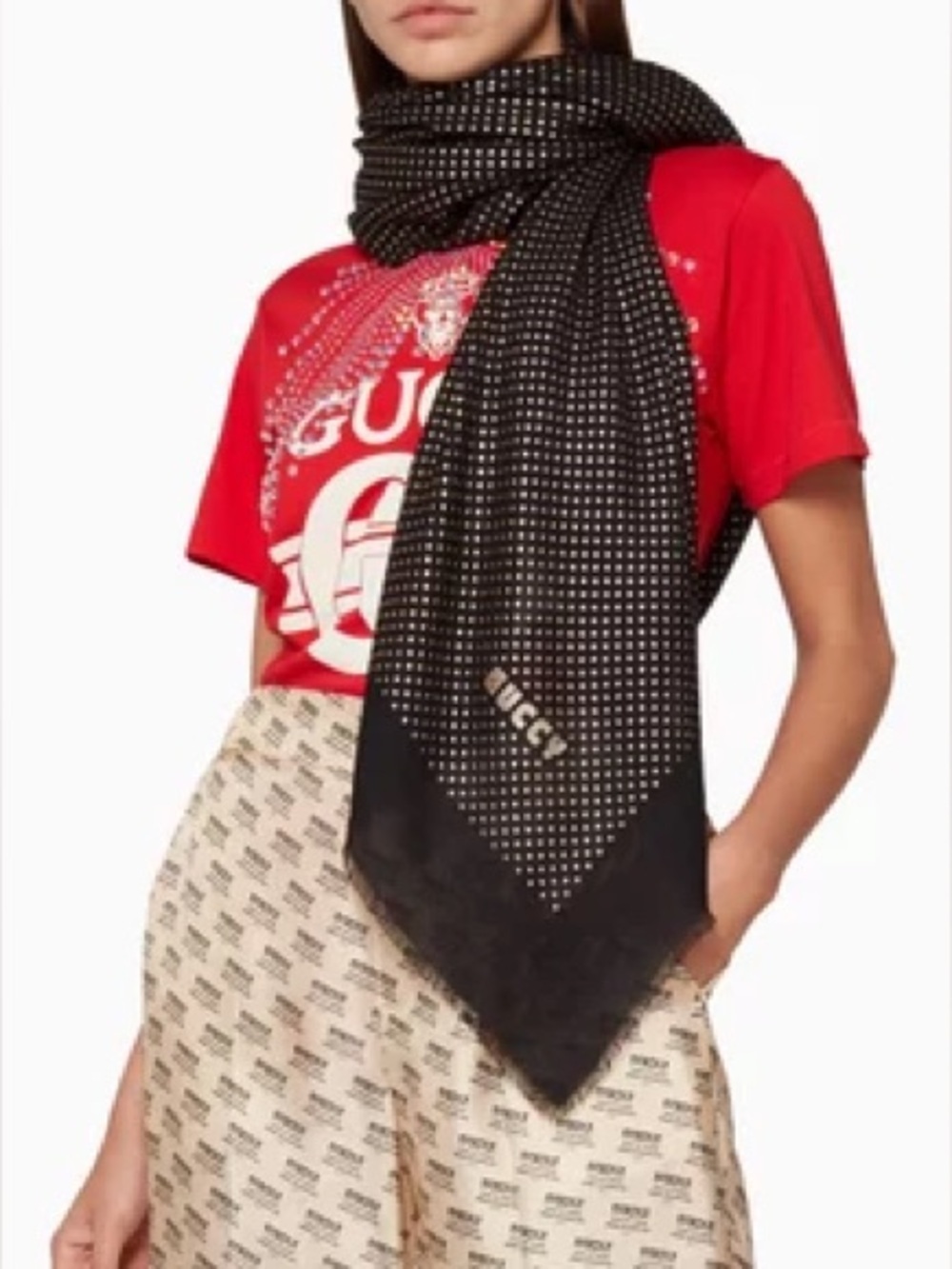 GUCCI Guccy Modal Cashmere Shawl